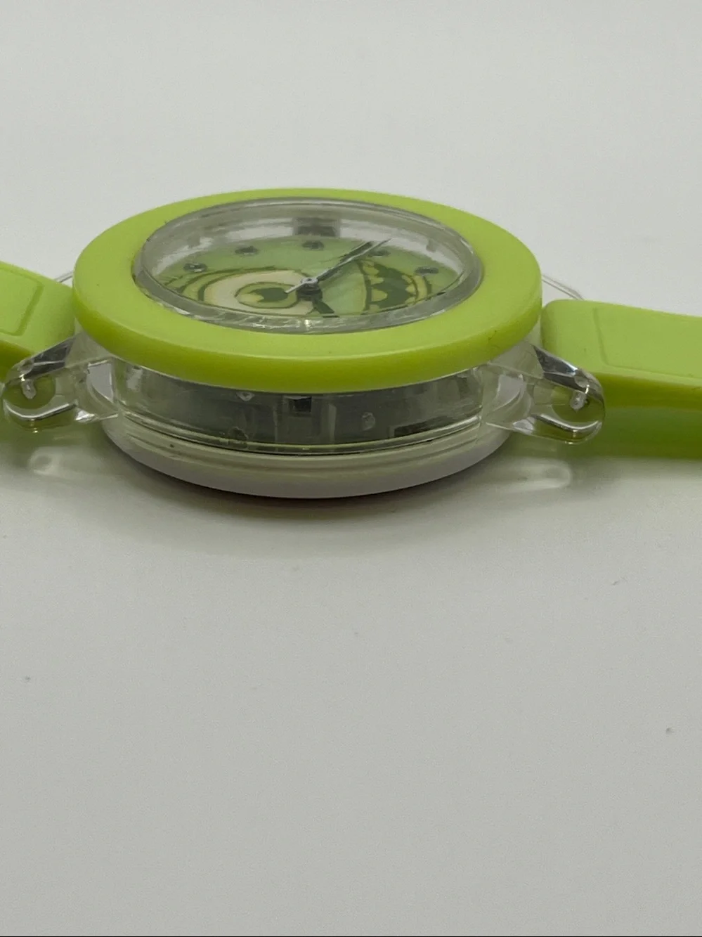 Kids Lime Green Monster Character Silicone Watch